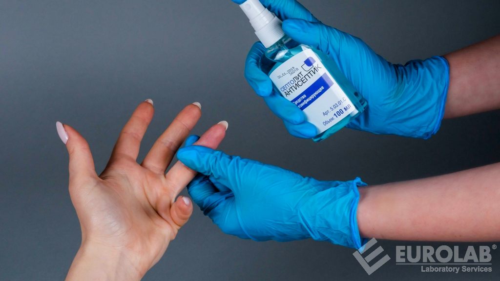 Servizi di analisi di disinfettanti per le mani
