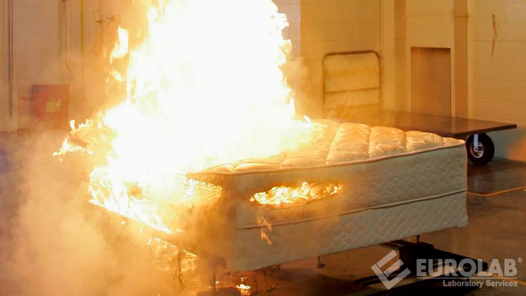 Ágy gyúlékonysági tesztje